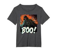 Star Wars Darth Vader Stormtrooper Pumpkins Halloween Boo! T-Shirt, Women's Plus, Dark Heather Grey, 2X