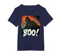 Star Wars Darth Vader Stormtrooper Pumpkins Halloween Boo! T-Shirt, Women's Plus, Navy Blue, 2X