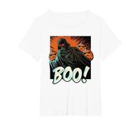 Star Wars Darth Vader Stormtrooper Pumpkins Halloween Boo! T-Shirt, Women's Plus, White, 2X