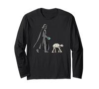 Star Wars Darth Vader The Dog Walker Meme Long Sleeve T-Shirt, Adult Unisex, Black, Medium