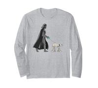 Star Wars Darth Vader The Dog Walker Meme Long Sleeve T-Shirt, Adult Unisex, Heather Grey, Large