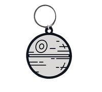Star Wars Death Star Rubber Keyring (One Size) (White/Black)