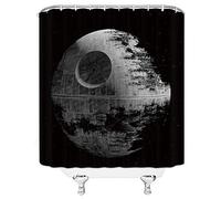 Star Wars Death Star Shower Curtain - Black Horror Fabric