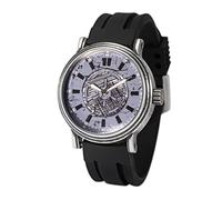 Star Wars Death Star Watch for Men - Featuring Galactic Empire Dial - Great Gift for Star Wars Fans - Antique Silver Case, Silver Dial, and Black Silicone Strap - BUY AND GET 1 FREE MYSTERY WATCH
