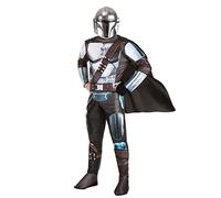 STAR WARS Deluxe Adult Mandalorian Costume, Mens Halloween Costume - Officially Licensed, Black, M