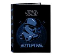 Star Wars Digital Escape Binder with 4 Rings, Ideal for Children of Different Ages, Comfortable and Versatile, Quality and Strength, 26.5 x 33 cm, Black
