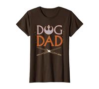 Star Wars Dog Dad Pet Parent Lightsabers T-Shirt, Women, Brown, Medium