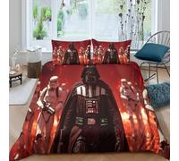 Star Wars Duvet Cover Comforter Covers Quilt Cover 3D Print Darth Vader for Teens And Adults with Zipper Closure Soft Microfiber with Pillow Cases Bedding Set 3 Pieces Double（200x200cm）