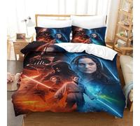 Star Wars Duvet Cover Comforter Covers Quilt Cover 3D Print Jedi Knight for Teens And Adults with Zipper Closure Soft Microfiber with Pillow Cases Bedding Set 3 Pieces Single（140x200cm）