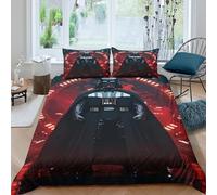Star Wars Duvet Cover Comforter Covers Quilt Cover for Boys Girls 3D Printed Darth Vader with Zipper Closure Bedding Set Soft Microfiber with Pillow Cases 3 Pieces Double（200x200cm）