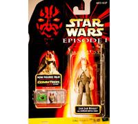 Star Wars - E1 - Commtech Chip Card - Jar Jar Binks - with Gungan Battle Staff