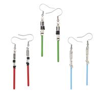 Star Wars Earrings Light Saber Dangle Ear Hook 3-Pair Set