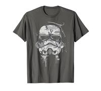 Star Wars Empire Mask Grey Camo T-Shirt, Men, Asphalt Grey, 6X-Large