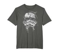 Star Wars Empire Mask Grey Camo T-Shirt, Men's Big and Tall, Asphalt Grey, 4X Tall