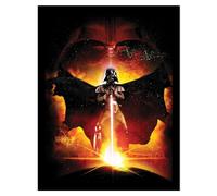 Star Wars Episode III Lightsaber Darth Vader Framed Poster (40cm x 30cm) (Black/Yellow)