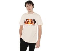 Star Wars: Episode III Revenge of The Sith Anakin & OBI-Wan Lava Logo Unisex T Shirt, Natural, XX-Large
