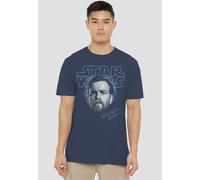 Star Wars : Episode III Revenge Of The Sith Jedi Master Obi-Wan Portrait T-Shirt, Heather Navy | Size: 2XL Star Wars Navy 2XL