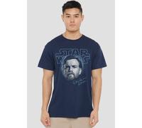 Star Wars : Episode Iii Revenge Of The Sith Jedi Master Obi-Wan Portrait T-Shirt, Navy Navy