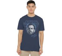 Star Wars: Episode III Revenge of The Sith Jedi Master OBI-Wan Portrait Unisex T Shirt, Heather Navy, XX-Large