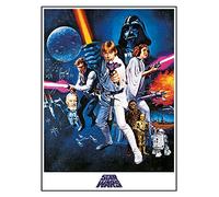 Star Wars Episode IV A New Hope One Sheet Canvas Print, Multi-Colour, 40 x 50cm