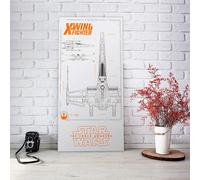 Star Wars Episode VII Glass Poster - X-Wing Fighter (50 x 25cm)