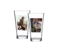 Star Wars Epviii: The Last Jedi: Pint Glass, Gold, 9 x 9 x 14.5 cm, Set of 2