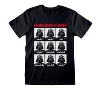 Official Star Wars T-Shirt - Expressions of Vader Funny Faces Fan Graphic Tee