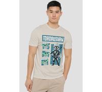 Star Wars Father Retro Dadalorian And Grogu T-Shirt, Natural In Beige Beige XXXL