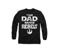 Star Wars Father's Day Dad Raises Rebels Long Sleeve T-Shirt, Black Black M