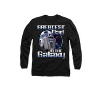 Star Wars Father's Day Greatest Dad in the Galaxy Long Sleeve T-Shirt, Black | Size: 2XL Star Wars Black 2XL