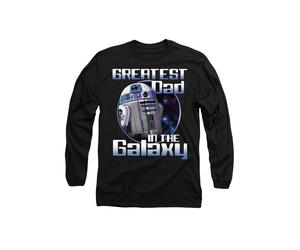 Star Wars Father's Day Greatest Dad In The Galaxy Long Sleeve T-Shirt, Black Black L