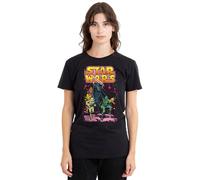 Star Wars Flea Market Retro Villains Ladies T Shirt, Black, Small
