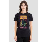 Star Wars Flea Market Retro Villains Ladies T Shirt, Black, XX-Large