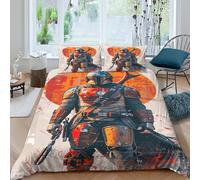 Star Wars for Boys Girls 3D Print Mandalorian Duvet Cover Quilt Cover Comforter Covers Soft Microfiber with Pillow Cases with Zipper Closure Bedding Set 3 Pieces Double（200x200cm）