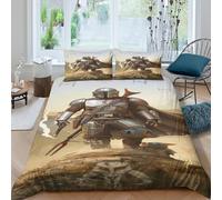 Star Wars for Boys Girls Duvet Cover Quilt Cover 3D Print Mandalorian Comforter Covers with Pillow Cases Bedding Set Soft Microfiber with Zipper Closure 3 Pieces King(220x240cm)