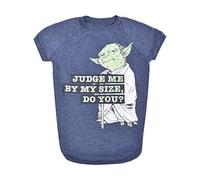 Star Wars for Pets "Judge Me by My Size, Do You?" Dog Tee | Star Wars for Pets Dog Shirt | Size Small| Soft, Cute, and Comfortable Dog Clothing and Apparel