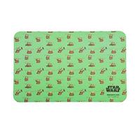 Star Wars for Pets The Mandalorian The Child Dog Placemat | Non-Slip Bottom Silicone Leak Proof Dog Food Placemat for Food and Water | Green Baby Yoda Dog Placemat for Feeding & Food Storage