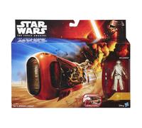 Star Wars Force Awakens Rey's Speeder & 3.75" Rey (Jakku) Figure by Hasbro