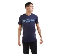 Star Wars Force Slogan Cotton Mens T-Shirt Navy Star Wars Navy M