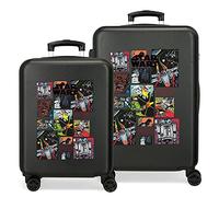 Star Wars Galactic Team Suitcase Set Black 55/65 cms Rigid ABS Side Combination Lock 104L 6 kgs 4 Double Wheels Hand Luggage