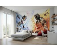 Star Wars Giant Photo Wallpaper Wall Mural for Bedroom White Blue Yellow
