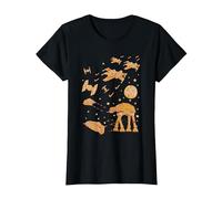 Star Wars Gingerbread Battle T-Shirt, Women, Black, X-Small