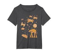 Star Wars Gingerbread Battle T-Shirt, Women's Plus, Dark Heather Grey, 6X