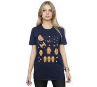 Star Wars Women's Gingerbread Empire Cotton Boyfriend T-Shirt in Navy | Size: Small Star Wars Navy S
