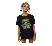 Star Wars Girl's Command Stormtrooper Patterned Cotton T-Shirt in Black | Size: 12-13 Years Star Wars Black 12-13 Years