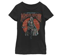 STAR WARS Girls' Mandalorian Fog T-Shirt, Black, M