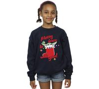 Star Wars Girl's Merry Force Be With You Sweatshirt in Navy | Size: 12-13 Years Star Wars Navy 12-13 Years