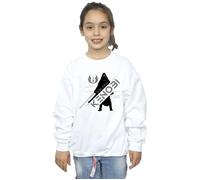 Star Wars Girl's Obi-Wan Kenobi Jedi Knight Sweatshirt in White | Size: 12-13 Years Star Wars White 12-13 Years
