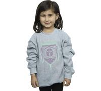 Star Wars Girl's The Mandalorian Fierce Warrior Patch Sweatshirt in Grey | Size: 7-8 Years Star Wars Grey 7-8 Years