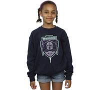Star Wars Girl's The Mandalorian Fierce Warrior Patch Sweatshirt in Navy | Size: 7-8 Years Star Wars Navy 7-8 Years
